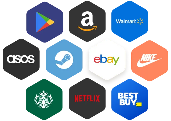 Gift cards from popular brands on SnappyPay